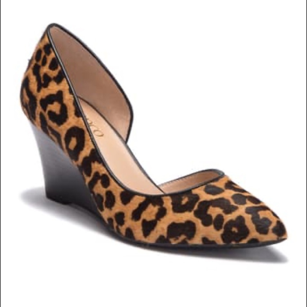 Franco Sarto Felice Genuine Calf Hair d'Orsay Wedg